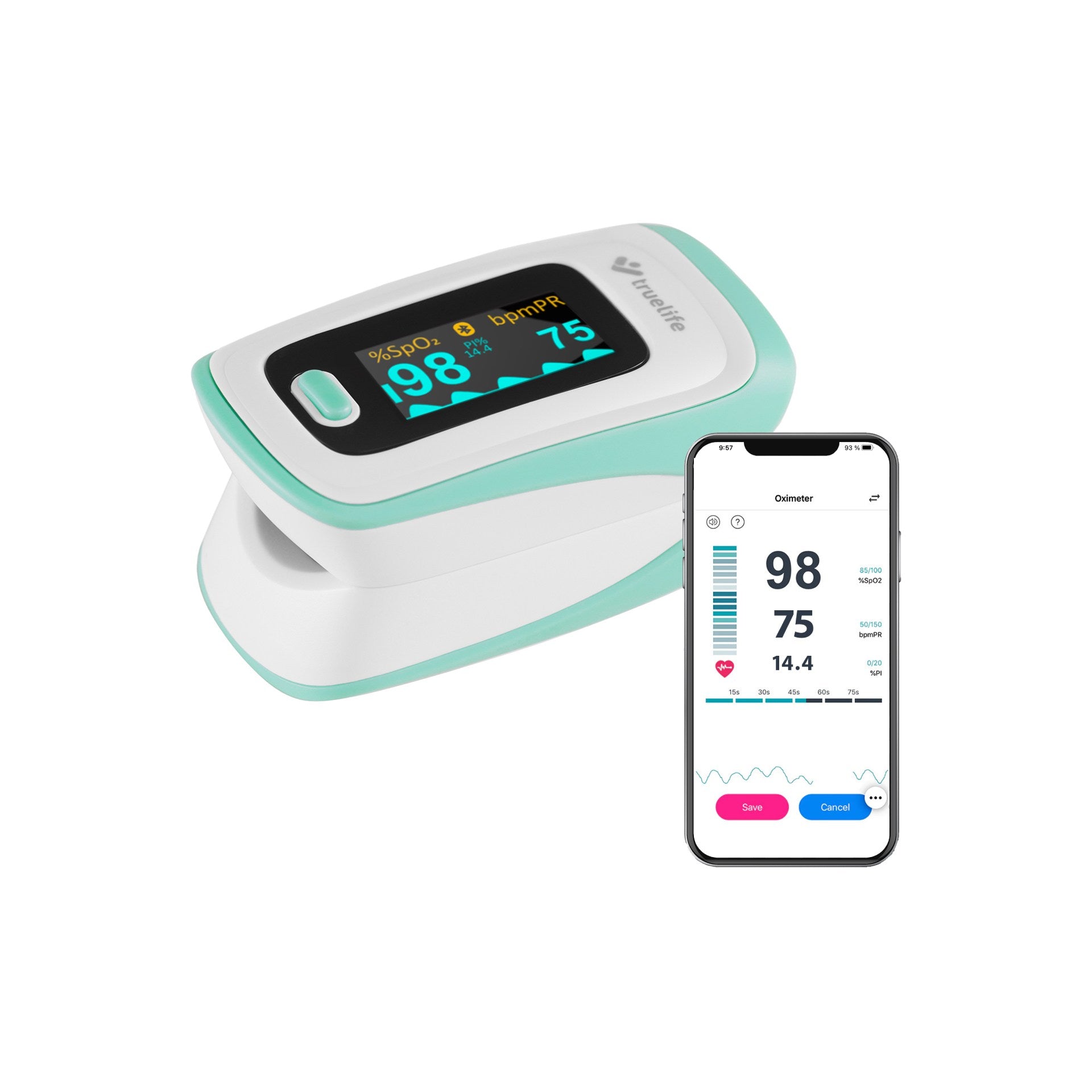 TrueLife Oximeter X5 BT - Pulse oximeter with Bluetooth